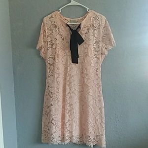 Pink lace dress